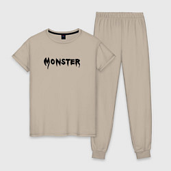 Женская пижама Monster black