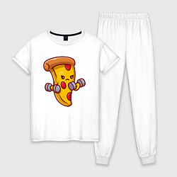 Женская пижама Пицца на спорте