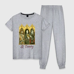 Пижама хлопковая женская St trinity, цвет: меланж
