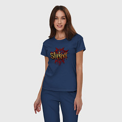 Пижама хлопковая женская Slipknot original, цвет: тёмно-синий — фото 2