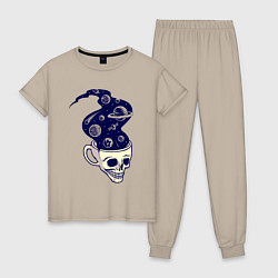 Женская пижама Dead drink space skull