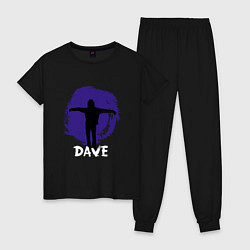 Пижама хлопковая женская Depeche Mode - Dave in devotional tour, цвет: черный