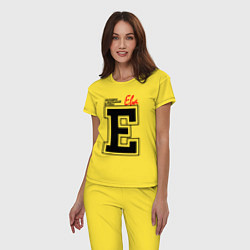 Пижама хлопковая женская Ева человек с большой буквы, цвет: желтый — фото 2