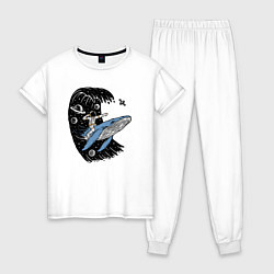 Женская пижама Космонавт и кит