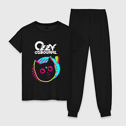 Женская пижама Ozzy Osbourne rock star cat