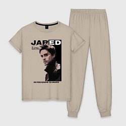 Пижама хлопковая женская Jared Joseph Leto 30 Seconds To Mars, цвет: миндальный