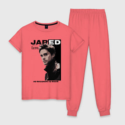 Пижама хлопковая женская Jared Joseph Leto 30 Seconds To Mars, цвет: коралловый