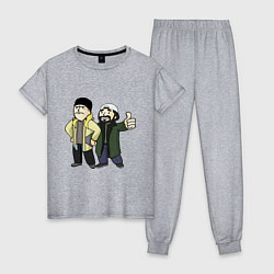 Пижама хлопковая женская Vault Jay and silent Bob, цвет: меланж