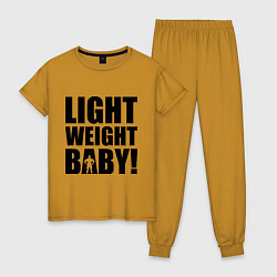 Пижама хлопковая женская Light weight baby, цвет: горчичный