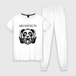 Пижама хлопковая женская Architects - rock panda, цвет: белый