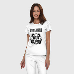Пижама хлопковая женская Lindemann - rock panda, цвет: белый — фото 2