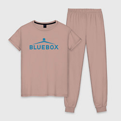 Пижама хлопковая женская Доктор Кто Bluebox, цвет: пыльно-розовый
