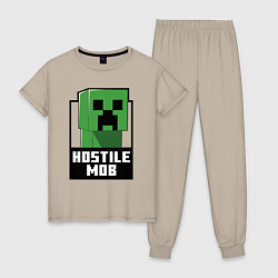 Женская пижама Minecraft hostile mob