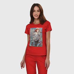 Пижама хлопковая женская Реинкарнация безработного Эрис Бореас Грейрат мечн, цвет: красный — фото 2