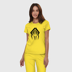 Пижама хлопковая женская Warframe Stalker, цвет: желтый — фото 2