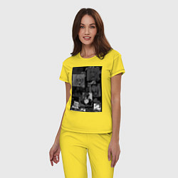 Пижама хлопковая женская Эта фарфоровая кукла влюбилась, цвет: желтый — фото 2