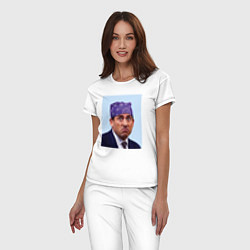 Пижама хлопковая женская Michael Scott - Prison mike the office meme, цвет: белый — фото 2