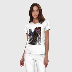 Пижама хлопковая женская Мужская футболка Assassins Creed Unity, цвет: белый — фото 2