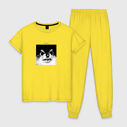 Пижама хлопковая женская BTS Ентан, цвет: желтый