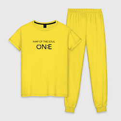 Пижама хлопковая женская BTS One, цвет: желтый