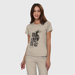 Пижама хлопковая женская The last of us cory vp, цвет: миндальный — фото 2