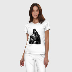 Пижама хлопковая женская Дарт Вейдер ситх, цвет: белый — фото 2