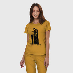 Пижама хлопковая женская Berserk мечник, цвет: горчичный — фото 2