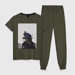 Пижама хлопковая женская Artorias of the Abyss, цвет: меланж-хаки