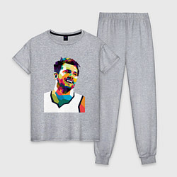 Пижама хлопковая женская Luka smile, цвет: меланж