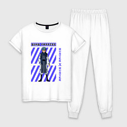 Пижама хлопковая женская Хантер Гинг, цвет: белый