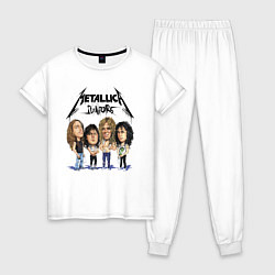 Пижама хлопковая женская Metallica juniors - cartoon, цвет: белый