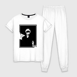 Пижама хлопковая женская Сатору годжо манга, цвет: белый