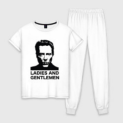 Пижама хлопковая женская Кристофер Уокен, цвет: белый