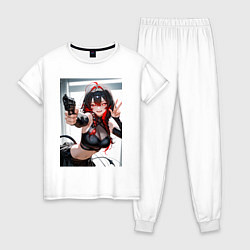 Женская пижама Девушка-демон с пистолетом