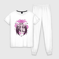 Пижама хлопковая женская Lost Girl,Y2K стиль, цвет: белый