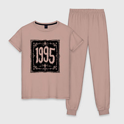 Пижама хлопковая женская Готический стиль 1995, цвет: пыльно-розовый