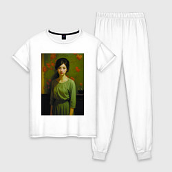 Женская пижама Девушка молодая у гобелена