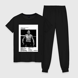 Пижама хлопковая женская Тони Фергюсон постер, цвет: черный