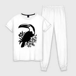 Женская пижама Тукан и цветы