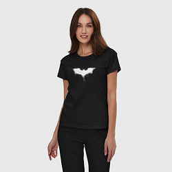 Пижама хлопковая женская Dark knight, цвет: черный — фото 2
