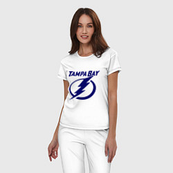Пижама хлопковая женская HC Tampa Bay, цвет: белый — фото 2