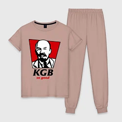 Пижама хлопковая женская KGB: So Good, цвет: пыльно-розовый
