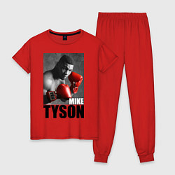 Пижама хлопковая женская Mike Tyson, цвет: красный