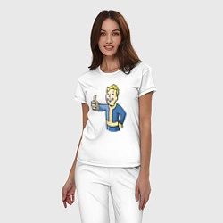 Пижама хлопковая женская Fallout vault boy, цвет: белый — фото 2