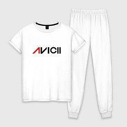 Пижама хлопковая женская Avicii, цвет: белый