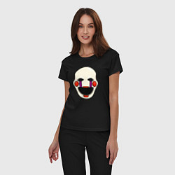 Пижама хлопковая женская Puppet FNAF Марионетка, цвет: черный — фото 2
