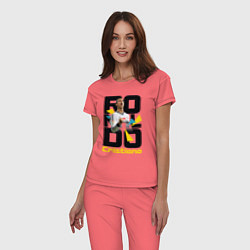 Пижама хлопковая женская Ronaldo Funs, цвет: коралловый — фото 2