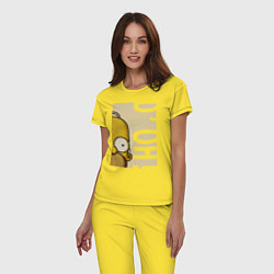 Пижама хлопковая женская Homer Doh!, цвет: желтый — фото 2