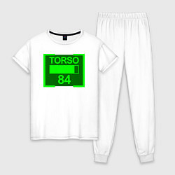 Пижама хлопковая женская Torso 84, цвет: белый