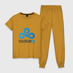 Пижама хлопковая женская Cloud9, цвет: горчичный